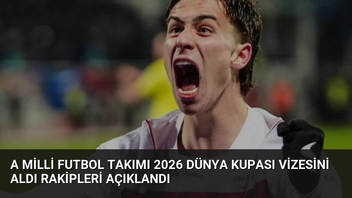 A Milli Futbol Takımı 2026 Dünya Kupası Vizesini Aldı Rakipleri Açıklandı
