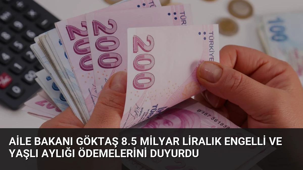 Aile Bakanı Göktaş 8.5 Milyar Liralık Engelli ve Yaşlı Aylığı Ödemelerini Duyurdu