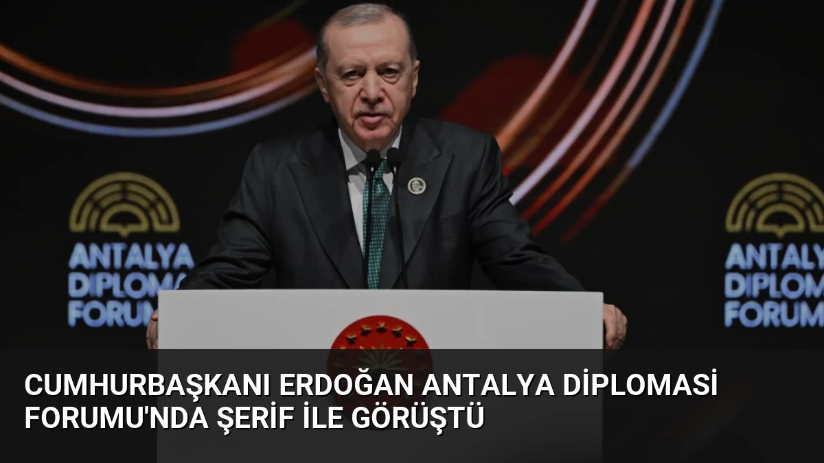 Cumhurbaşkanı Erdoğan Antalya Diplomasi Forumu’nda Şerif ile Görüştü