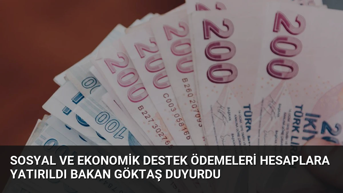 Sosyal ve Ekonomik Destek Ödemeleri Hesaplara Yatırıldı Bakan Göktaş Duyurdu