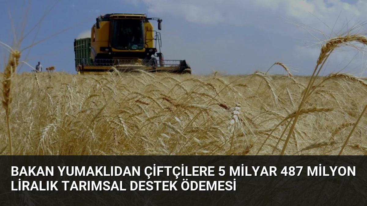 Bakan Yumaklıdan Çiftçilere 5 Milyar 487 Milyon Liralık Tarımsal Destek Ödemesi