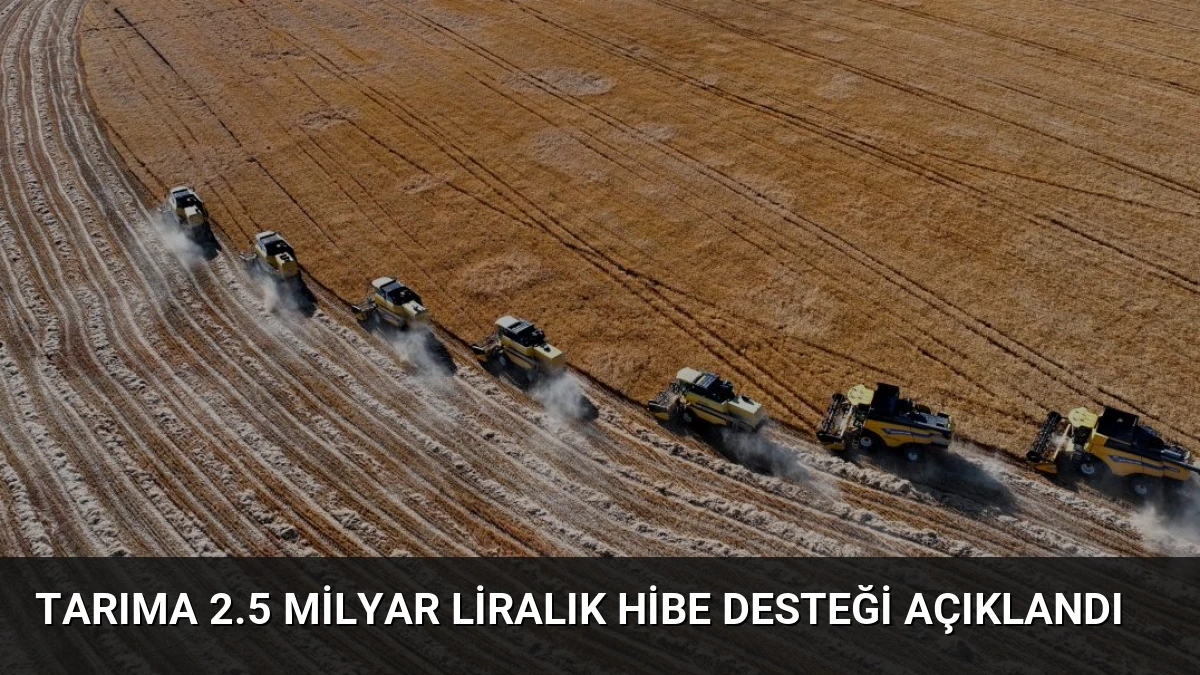 Tarıma 2.5 Milyar Liralık Hibe Desteği Açıklandı