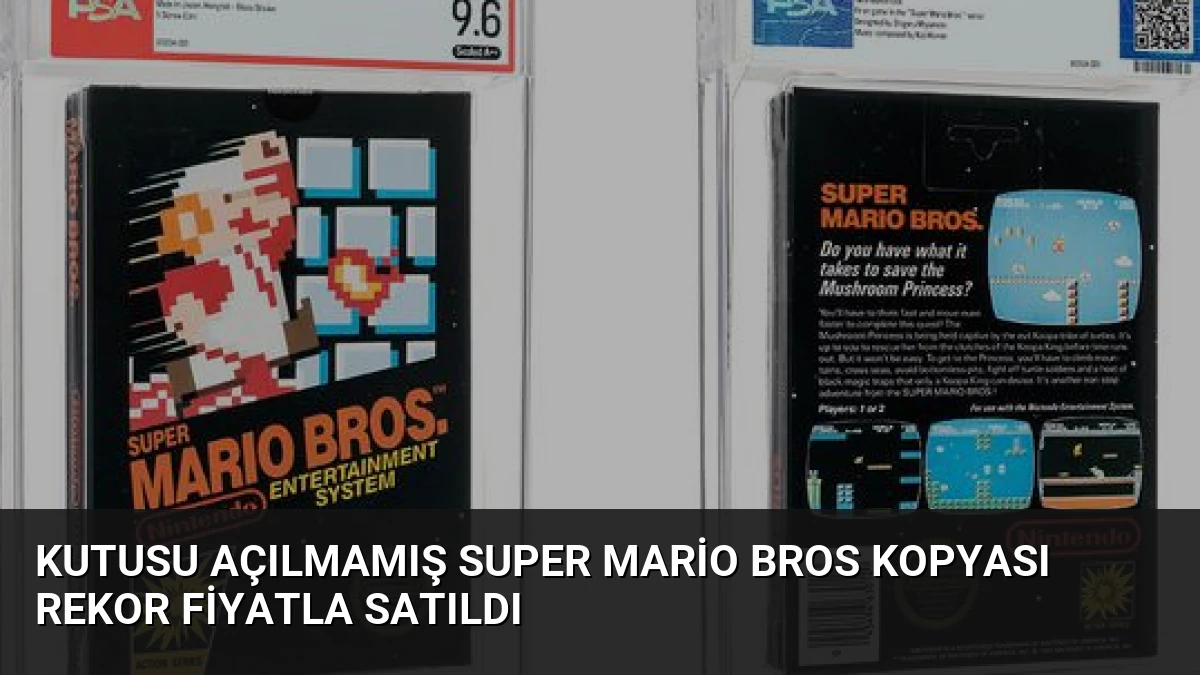 Kutusu Açılmamış Super Mario Bros Kopyası Rekor Fiyatla Satıldı