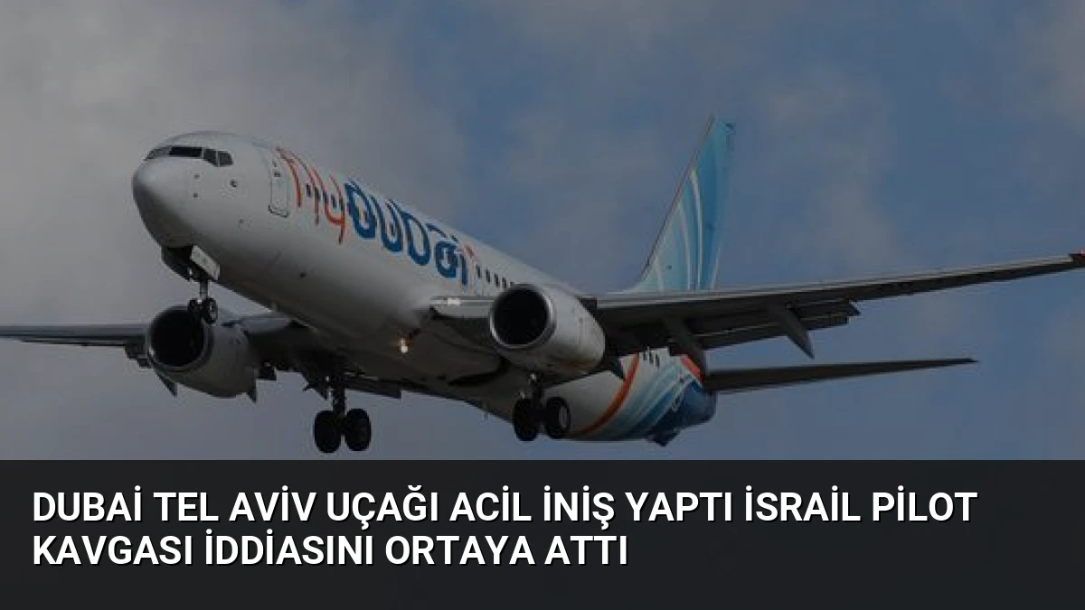 Dubai Tel Aviv Uçağı Acil İniş Yaptı İsrail Pilot Kavgası İddiasını Ortaya Attı